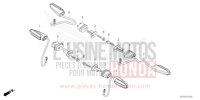 BLINKER von Africa Twin Mechanik GRAND PRIX RED (R380B) von 2024